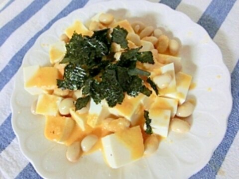 豆腐＆豆の水煮の海苔ドレッシングサラダ★
